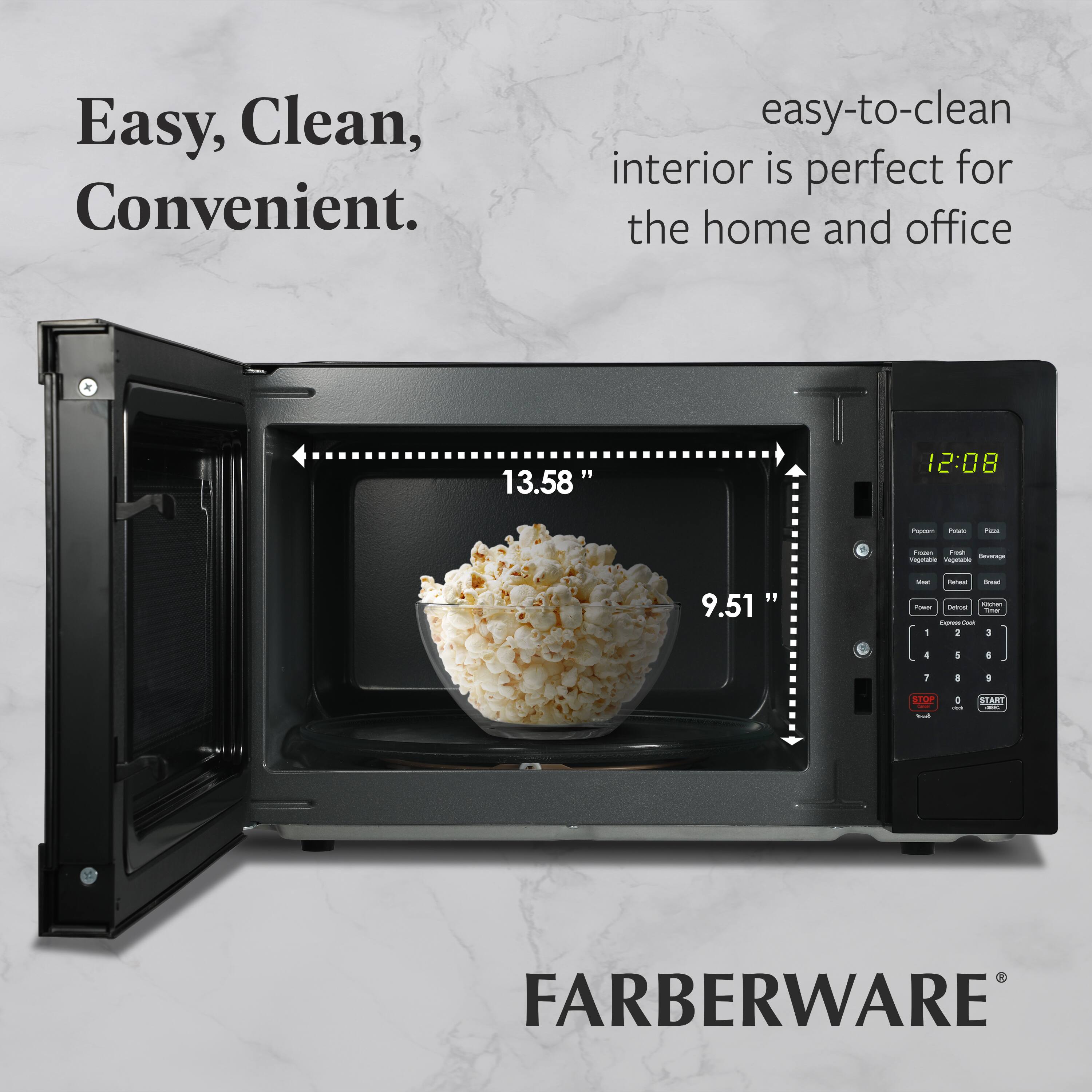 Easy, Clean, Convenient.  
easy-to-clean interior is perfect for the home and office  

13.58"  
9.51"  

FARBERWARE