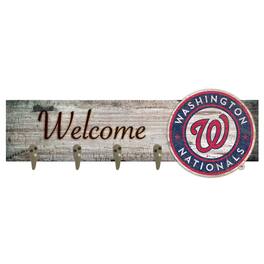 Fan Creations - Washington Nationals 24" x 6" Mounted Coat Hanger - Multicolor