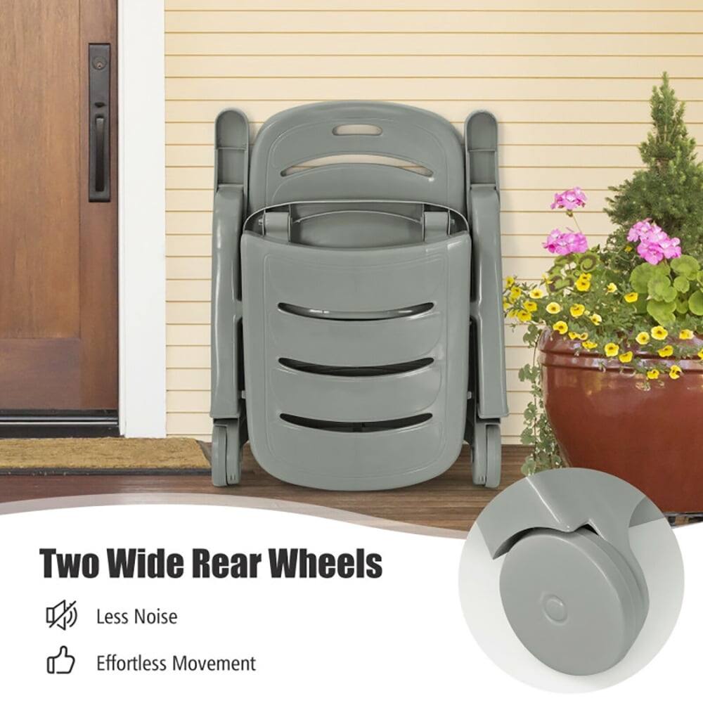 Two Wide Rear Wheels  
- Less Noise  
- Effortless Movement