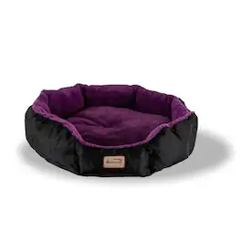 Armarkat - Large Soft Cat Bed In And Black - Purple