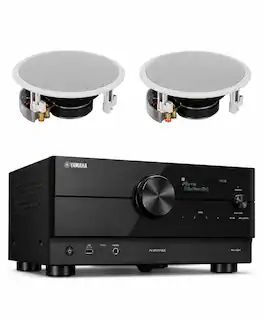 Yamaha - RX-A2A 7.2-Channel 8K AV Receiver Speaker Bundle - Black
