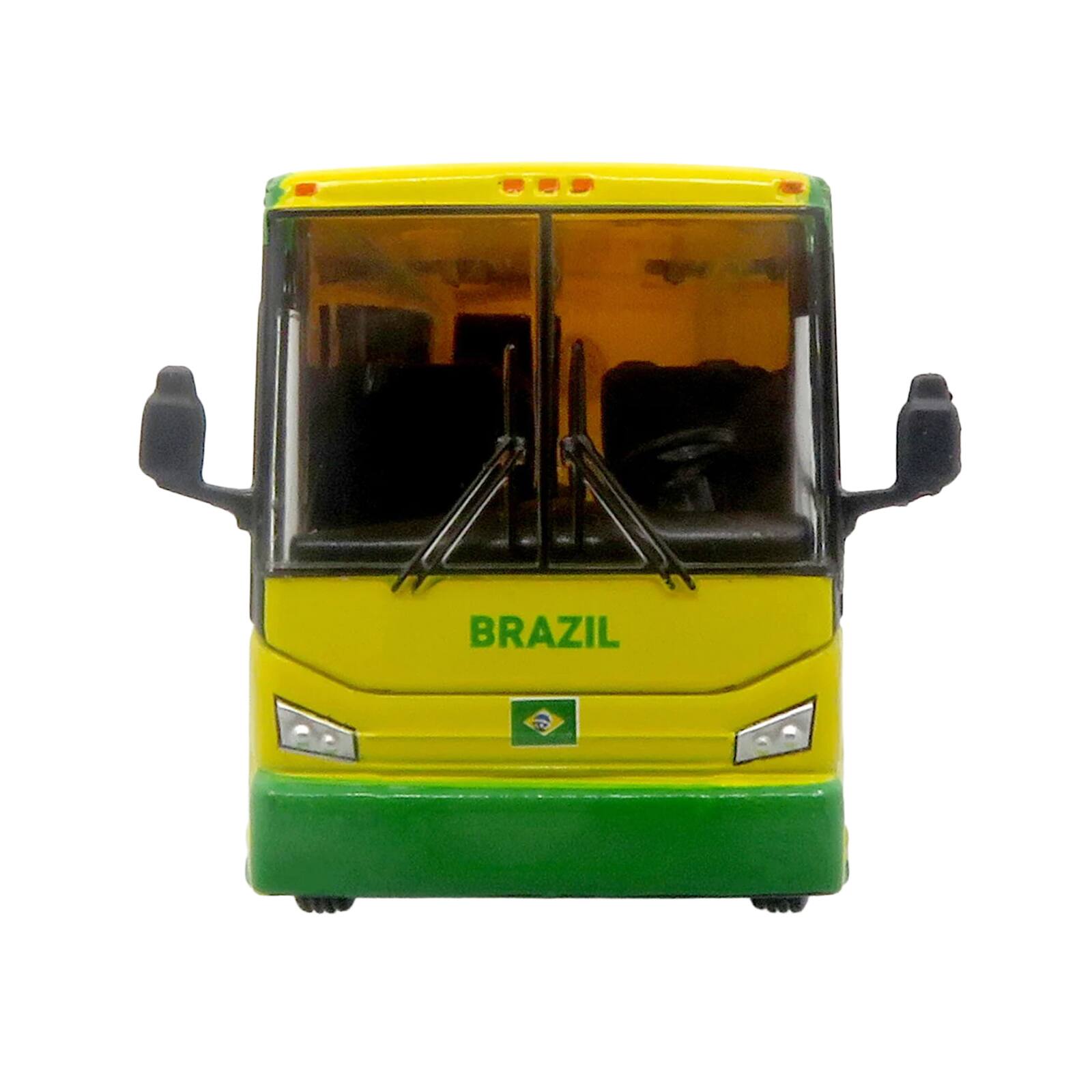 Alt View 3. Iconic Replicas - Van Hool CX-45 Coach Bus "Brazil National Football Team" Yellow & Green w/Graphics 1/87 (HO) Model by Iconic Replicas.