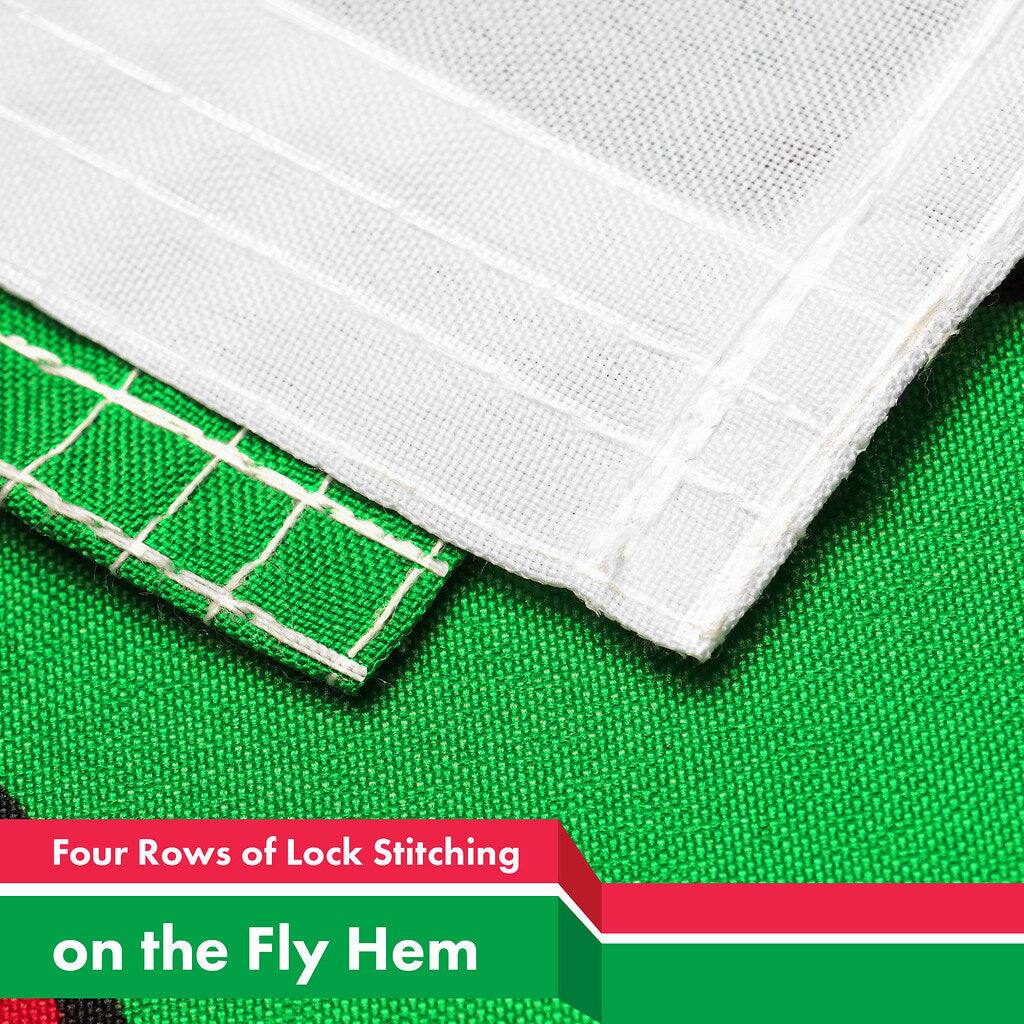 Four Rows of Lock Stitching on the Fly Hem