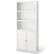 Front. Costway - Bookcase Shelving Storage Wooden Cabinet Unit Standing Display Bookcase W/Doors - White.