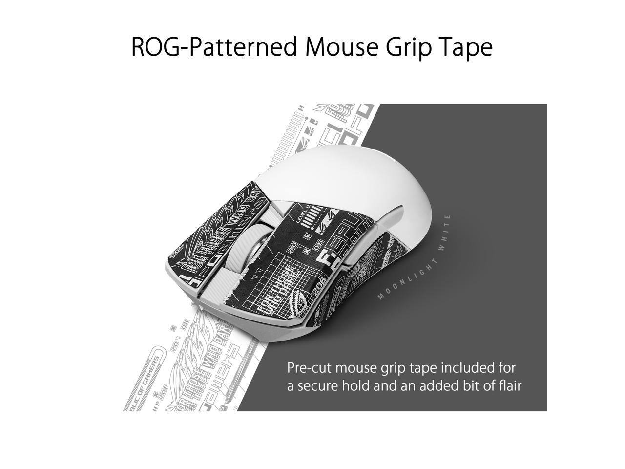 ROG-Patterned Mouse Grip Tape

Pre-cut mouse grip tape included for a secure hold and an added bit of flair