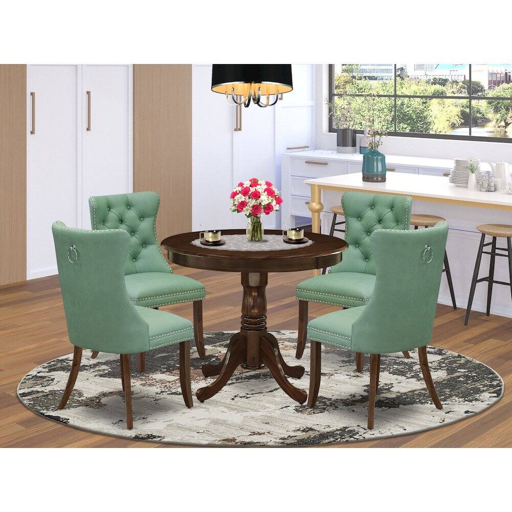 Alt View 9. East West Furniture - 5 Piece Kitchen Table Set - Brown.