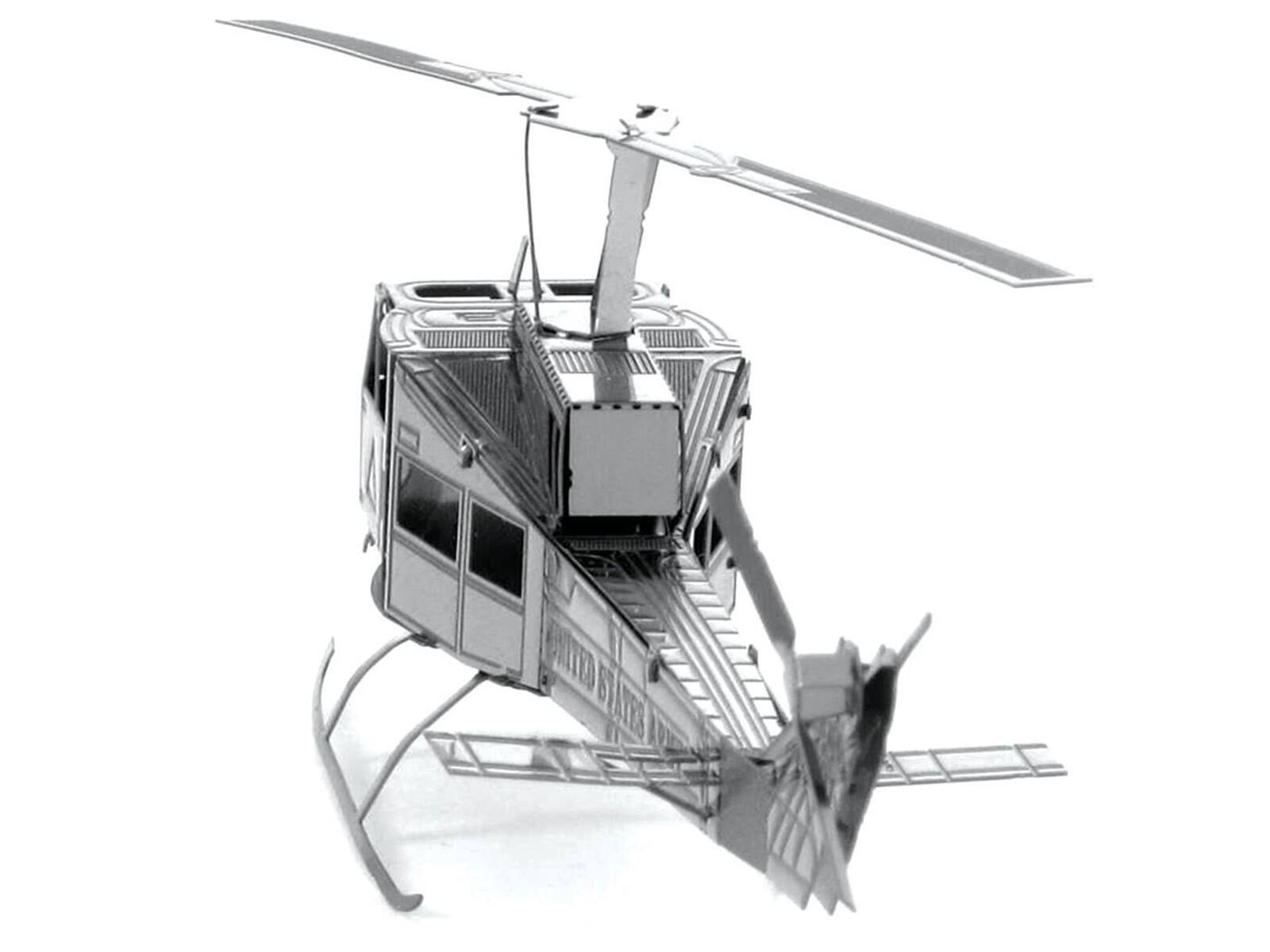 Alt View 2. Metal Earth - Model Kit Bell UH-1 Iroquois "Huey" Helicopter "United States Army" (Easy Difficulty) Steel Model by Metal Earth.