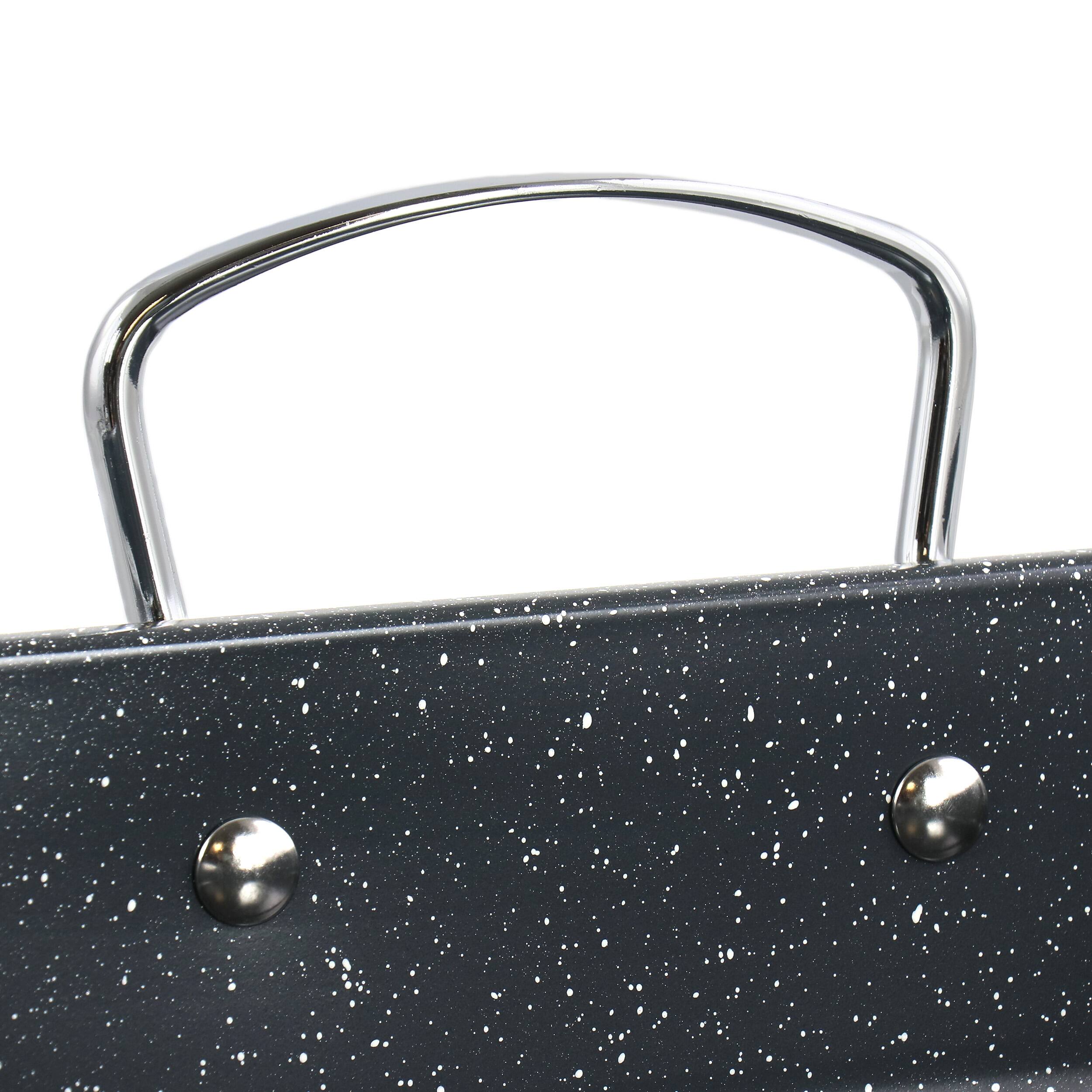 Alt View 4. Kenmore - Kenmore 16.5 Inch Large Carbon Steel Roaster With Rack - Gray.