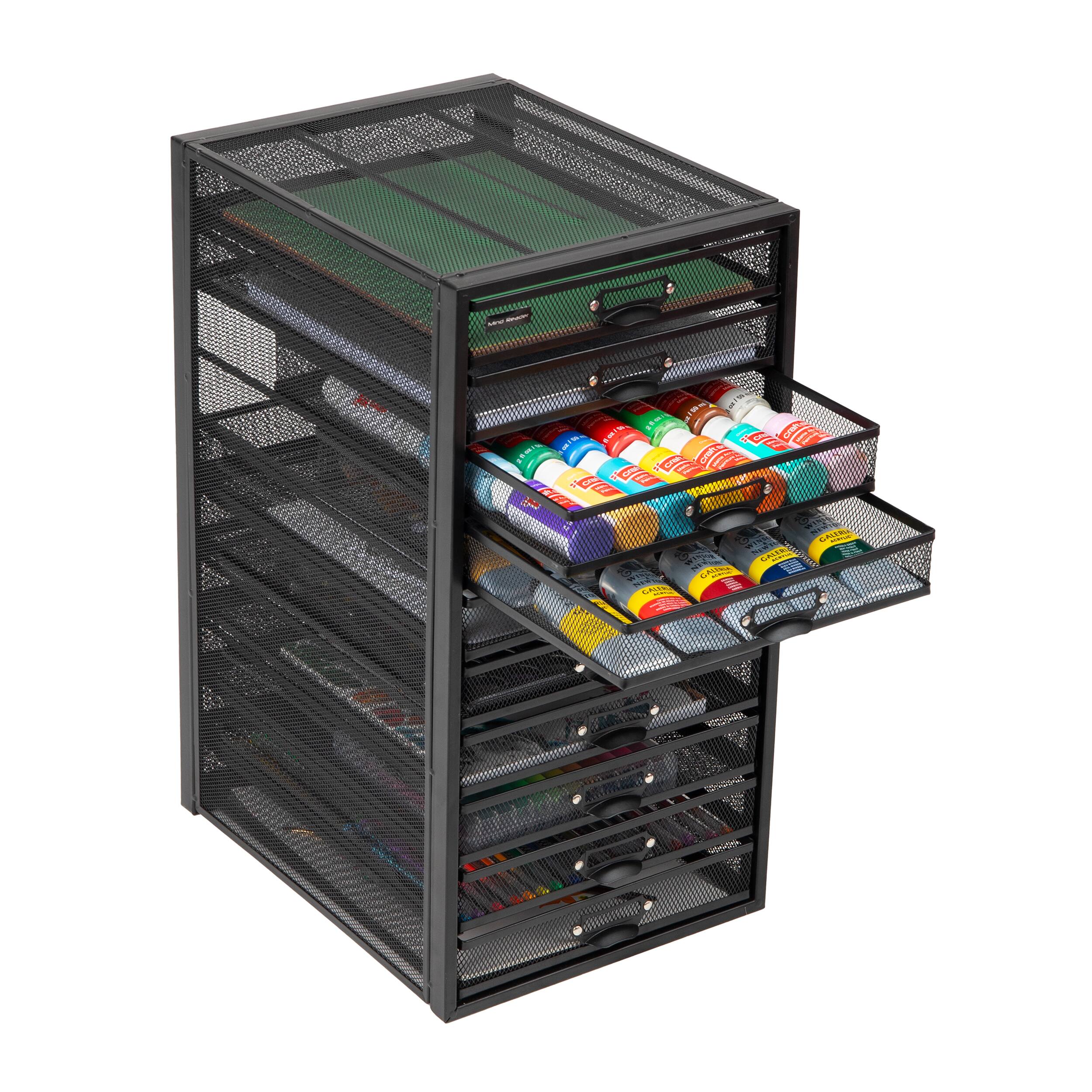 Alt View 18. Mind Reader - File Storage Drawers, Desk Organizer, Multi-Purpose, Crafts, Office, Metal Mesh, 10.75"L x 14"W x 21.25"H - Black.