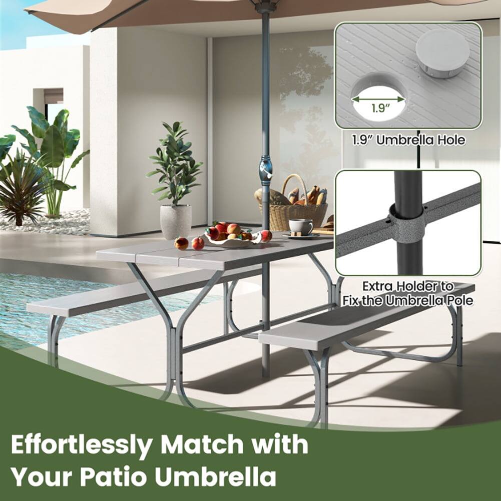 1.9" Umbrella Hole Extra Holder to Fix the Umbrella Pole Effortlessly Match with Your Patio Umbrella

Effortlessly Match with Your Patio Umbrella

1.9" Umbrella Hole

Extra Holder to Fix the Umbrella Pole