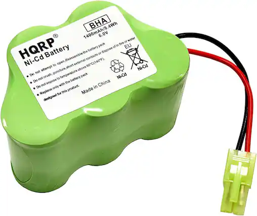 HQR® Ni-Cd Battery
1400mAh/8.4Wh 6.0V
- Do not attempt to open, disassemble the battery pack.
- Do not crush, puncture, or expose to temperature above 60°C (140°F).
- Do not expose to fire or water.
- Do not dispose of in fire or water.
- Do not puncture, short external contacts or dispose of in fire or water.
- Do not expose to temperature above 60°C (140°F).
- Do not crush, puncture, or dispose of in fire or water.
- Do not dispose of in fire or water.
- Do not expose to temperature above 60°C (140°F).
- Do not crush, puncture, or dispose of in fire or water.
- Do not dispose of in fire or water.
- Do not expose to temperature above 60°C (140°F).
- Do not crush, puncture, or dispose of in fire or water.
- Do not dispose of in fire or water.
- Do not expose to temperature above 60°C (140°F).
- Do not crush, puncture, or dispose of in fire or