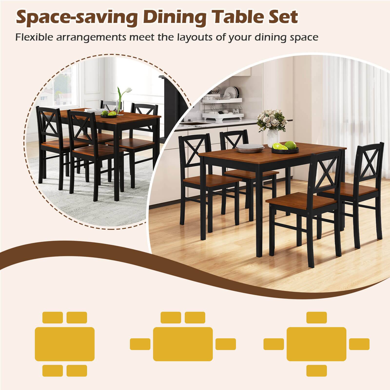 Space-saving Dining Table Set  
Flexible arrangements meet the layouts of your dining space