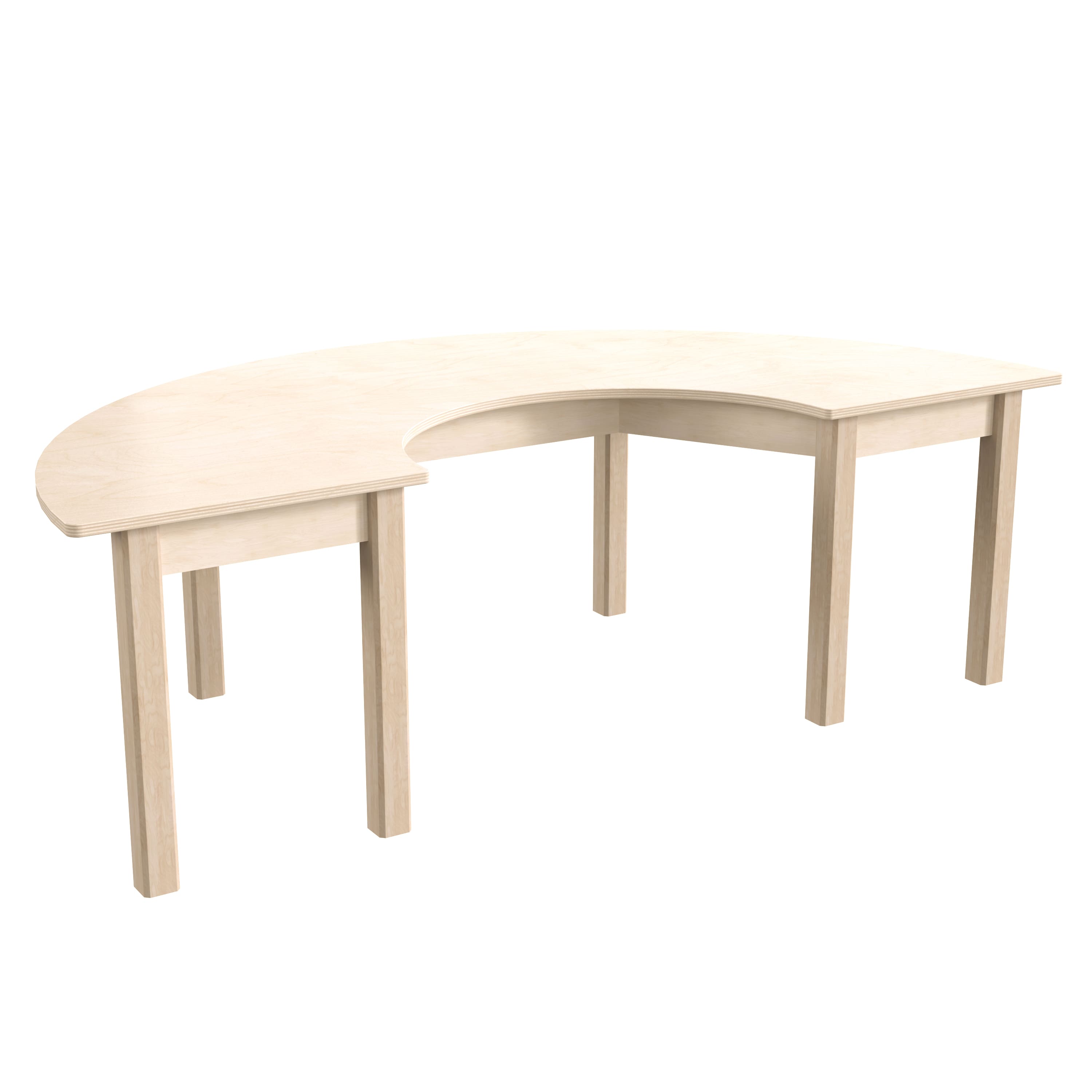 "Flash Furniture - Bright Beginnings Commercial Grade Wooden Half Circle Preschool Classroom Activity Table, (29.5""W x 59""D x 18""H), Beech - Natural" price history on PriceWatchPro