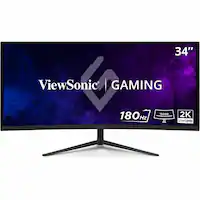 ViewSonic - VX3418C-2K 34 LCD UWQHD 180Hz, FreeSync Premium Curved Gaming Monitor (HDMI, Display Port) - Black - Front_Zoom