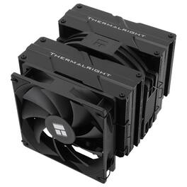 Thermalright - peerless cpu air cooler dual 140mm pwm fans 6 heat pipes - Black
