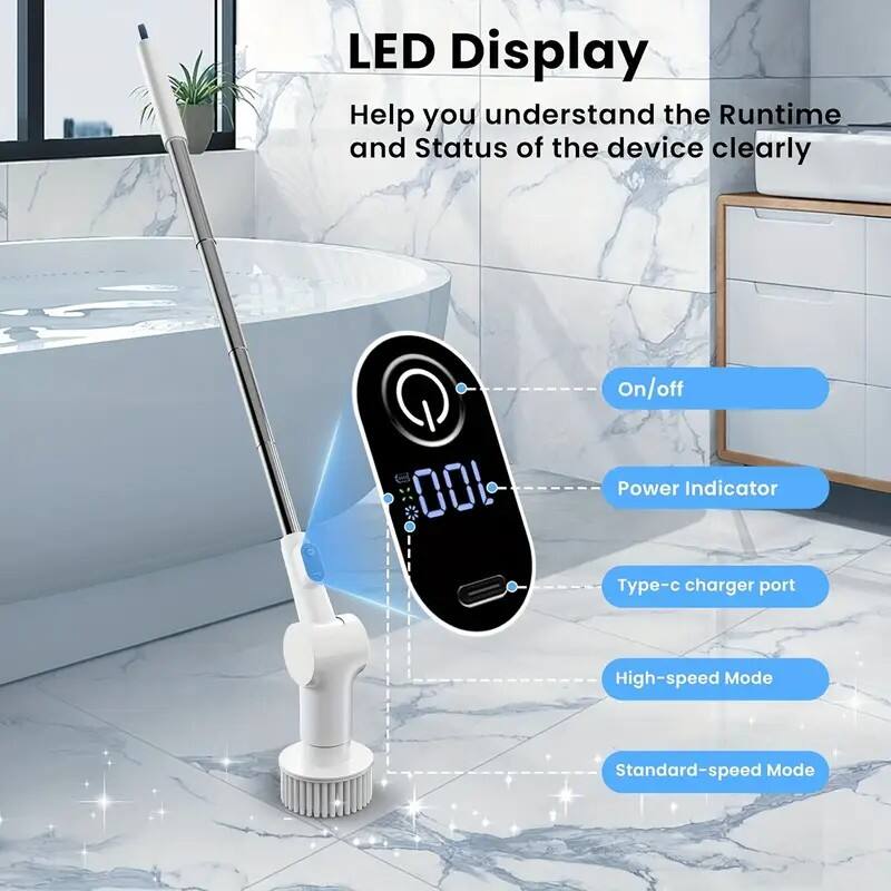 LED Display, Help you understand the Runtime and Status of the device clearly, On/off, Power Indicator, Type-c charger port, High-speed Mode, Standard-speed Mode