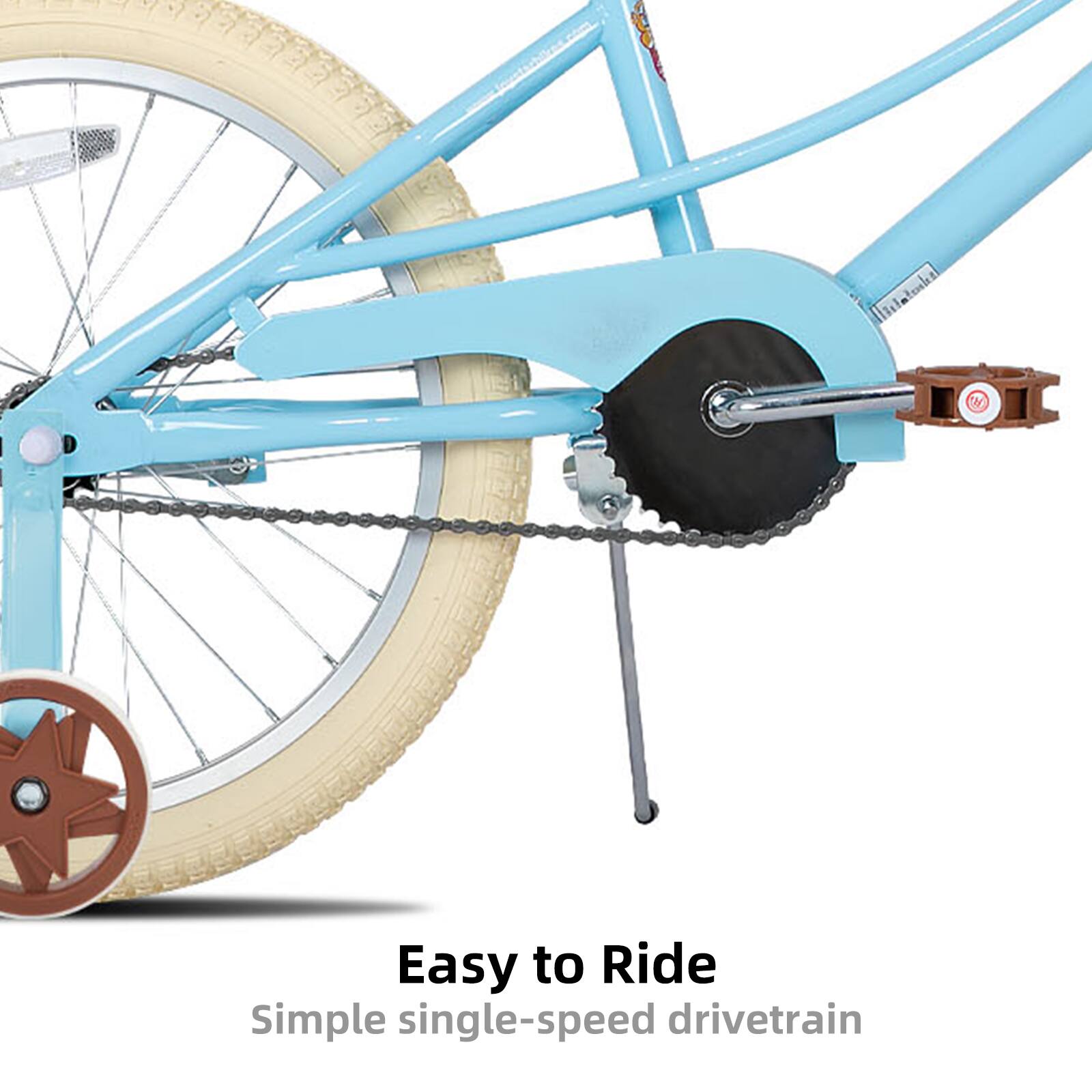 Easy to Ride  
Simple single-speed drivetrain
