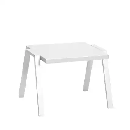 Front. Panama Jack Outdoor - Panama Jack Mykonos End Table with Glass - White.