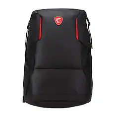Front. MSI - MSI Urban Raider Gaming Backpack Black - Rated IPX2 for water resistance - Fits up to 17" Laptops - Lightweight - Black.