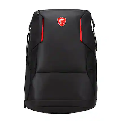 Front. MSI - MSI Urban Raider Gaming Backpack Black - Rated IPX2 for water resistance - Fits up to 17" Laptops - Lightweight - Black.