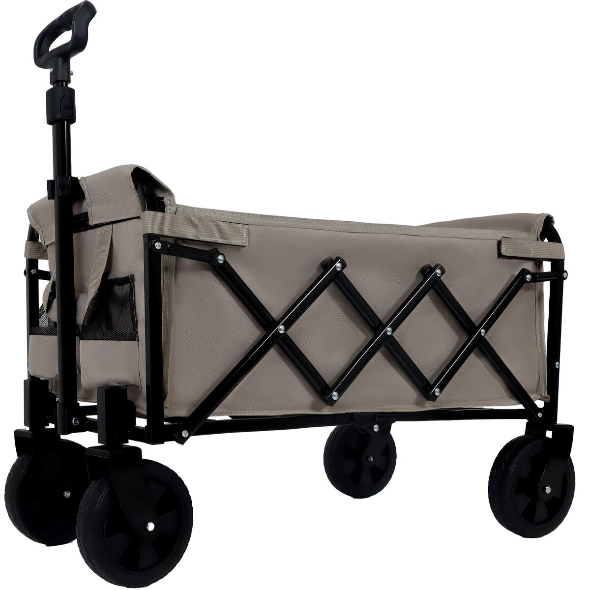 Alt View 1. Loheer - Loheer Collapsible Utility Wagon with Dual Layer Storage Pocket and Steel Frame for Camping Gardening and Shopping.