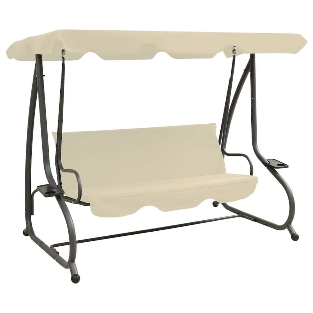 vidaXL - Swing Bench PVC-coated fabric, powder-coated steel Large - Sand White price history on PriceWatchPro