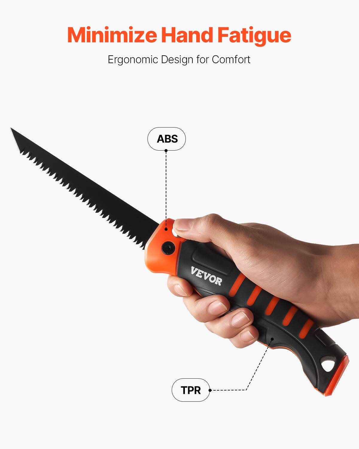 Minimize Hand Fatigue  
Ergonomic Design for Comfort  
ABS  
TPR