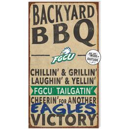 Jardine - Florida Gulf Coast Eagles 11'' x 20'' Indoor/Outdoor BBQ Sign - Brown