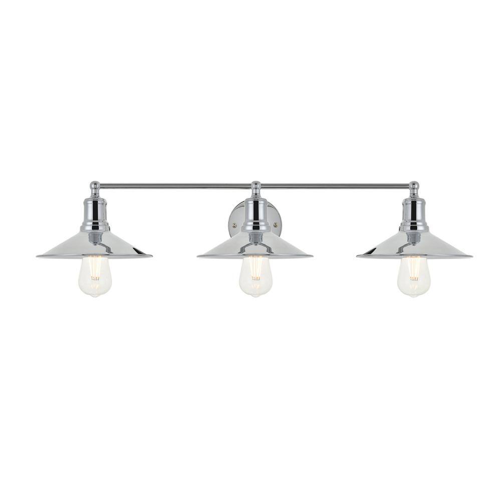Alt View 7. Living District - Etude 3 light chrome Wall Sconce - Chrome.