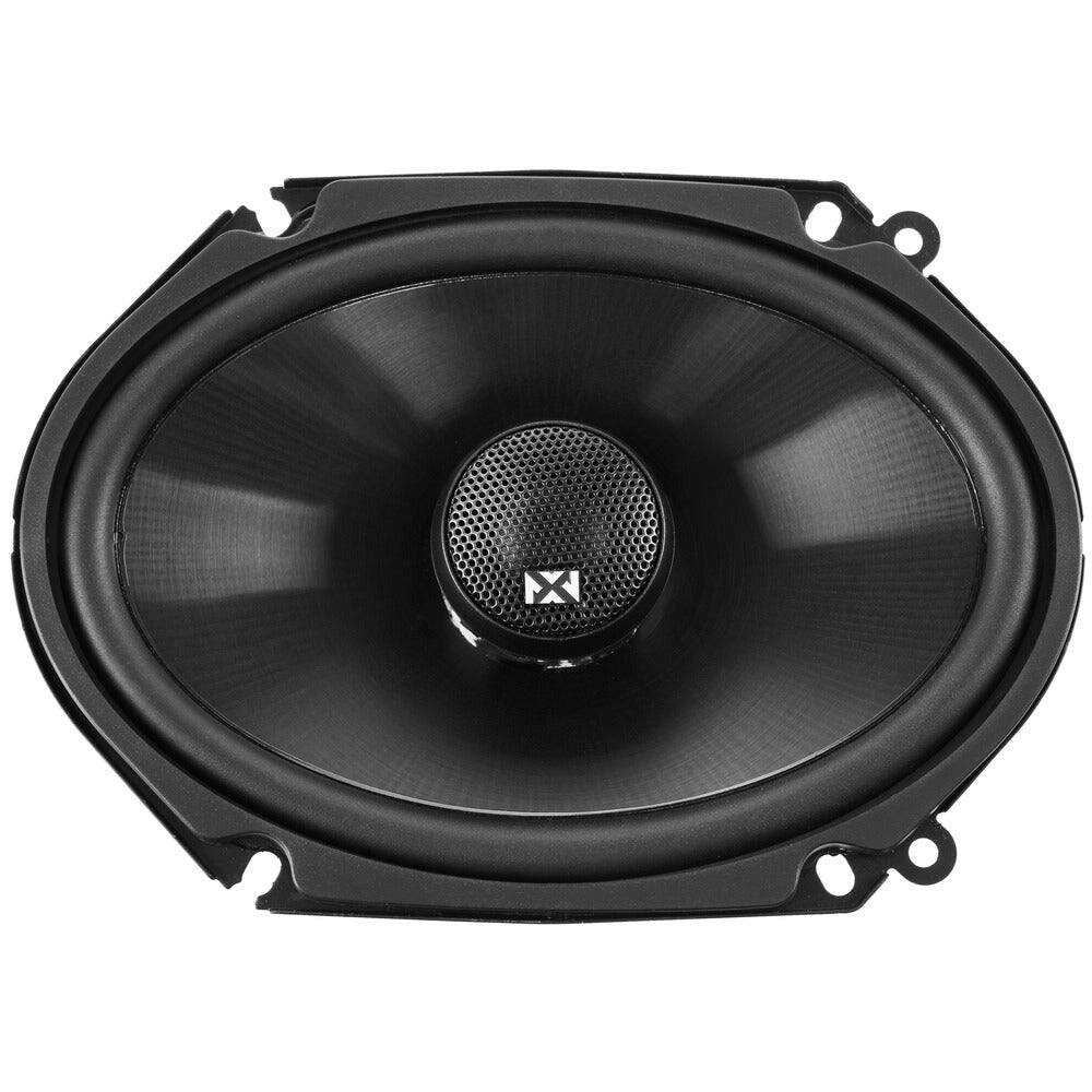 Left. NVX - 2005-2014 Ford Mustang - 6x8" V-Series Rear Speaker Upgrade Kit - Black.