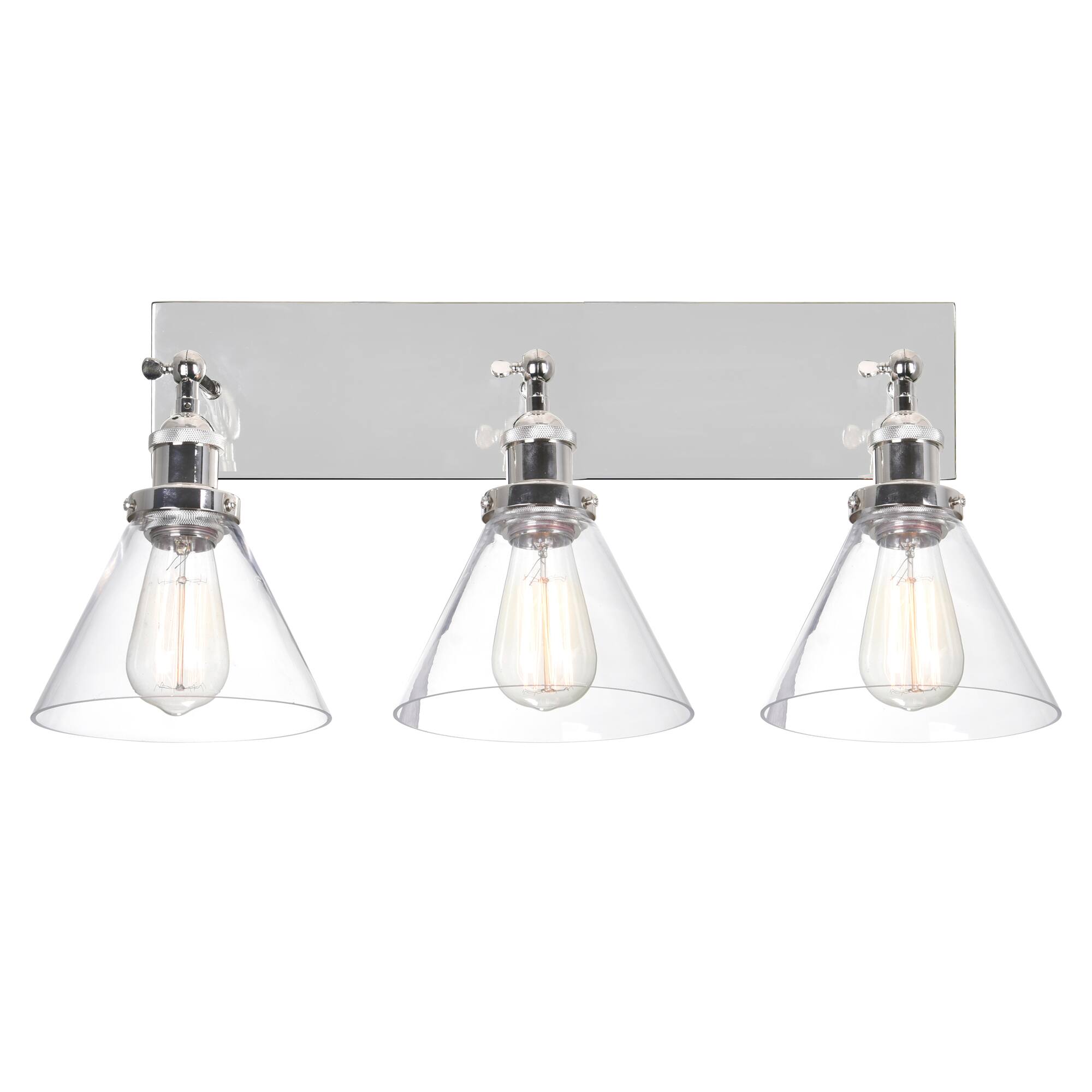 Angle. CWI Lighting - Eustis 3 Light Wall Sconce With Polished Nickel Finish - Polished Nickel.