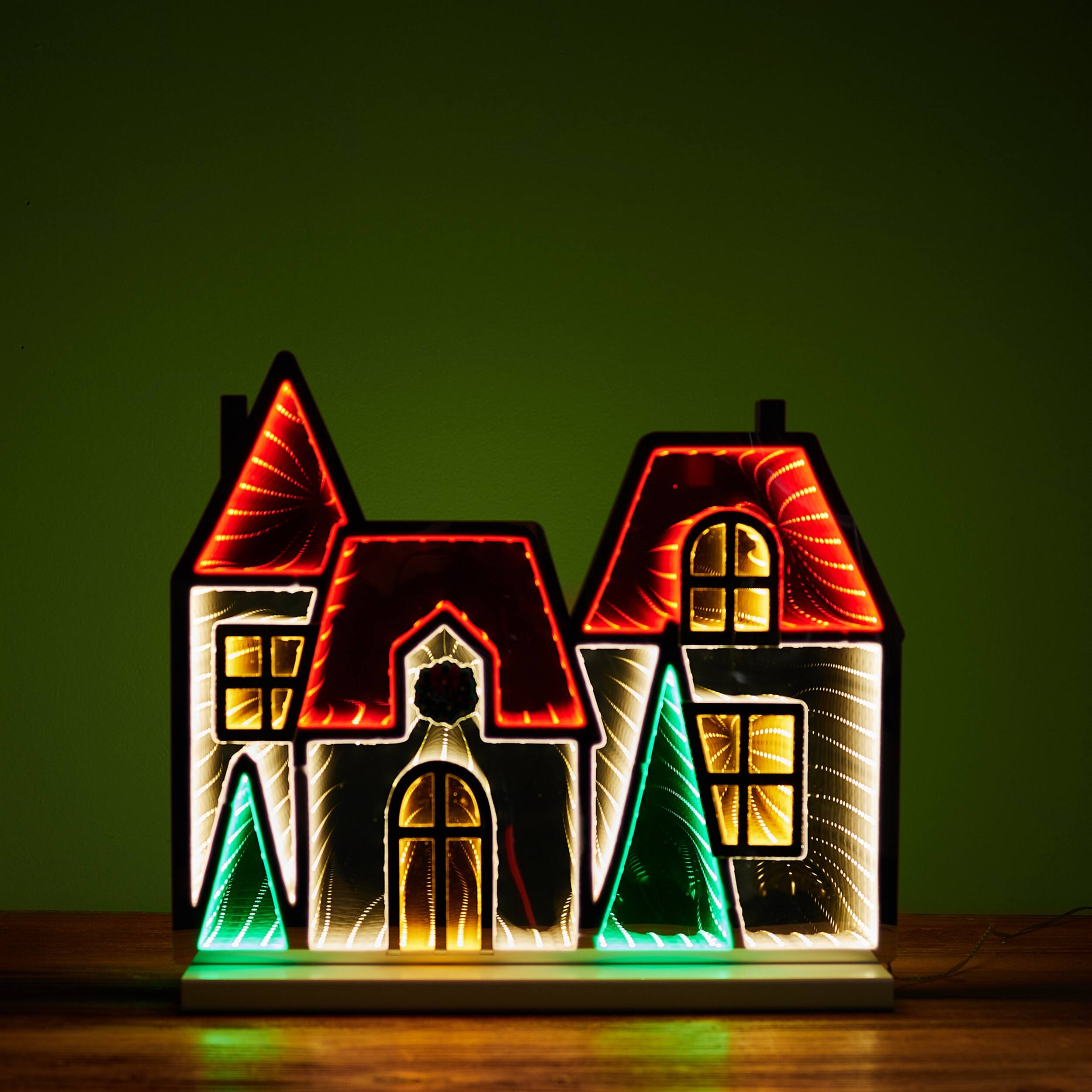 Angle. BreeBe - Winter Village Ekkolight 16"L - Red, White.