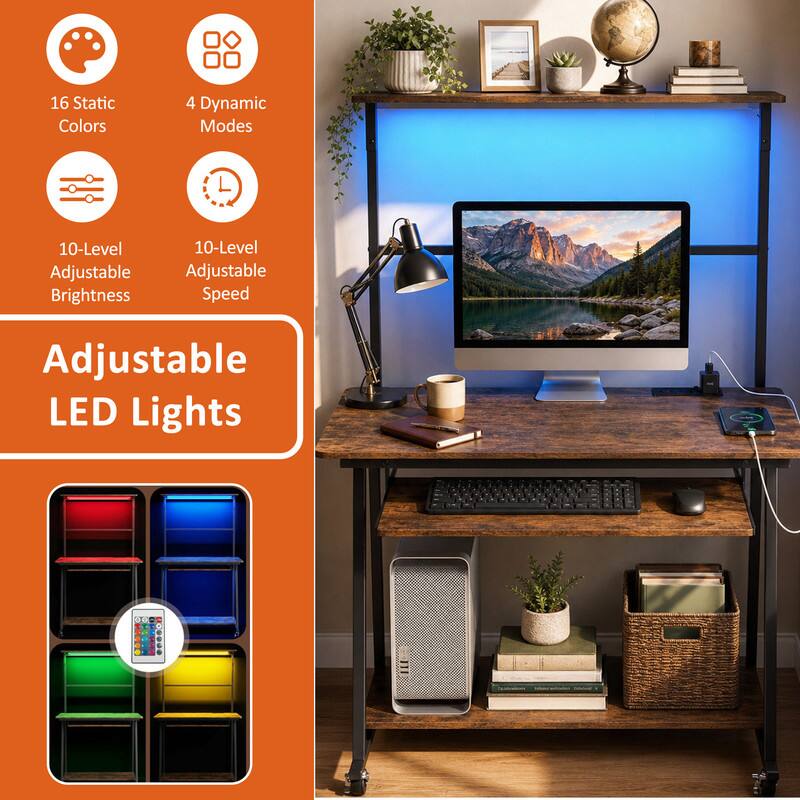 16 Static Colors  
4 Dynamic Modes  
10-Level Adjustable Brightness  
10-Level Adjustable Speed  
Adjustable LED Lights