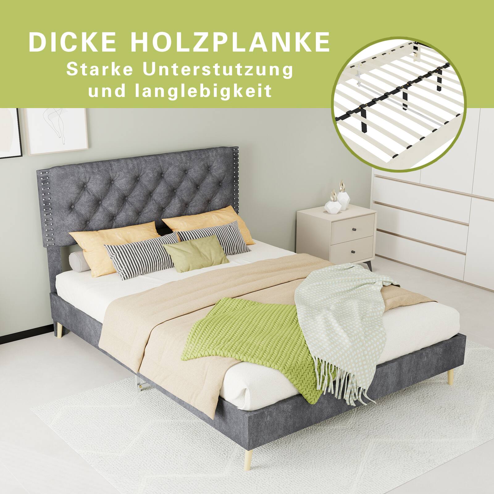 DICKE HOLZPLANKE  
Starke Unterstützung und Langlebigkeit