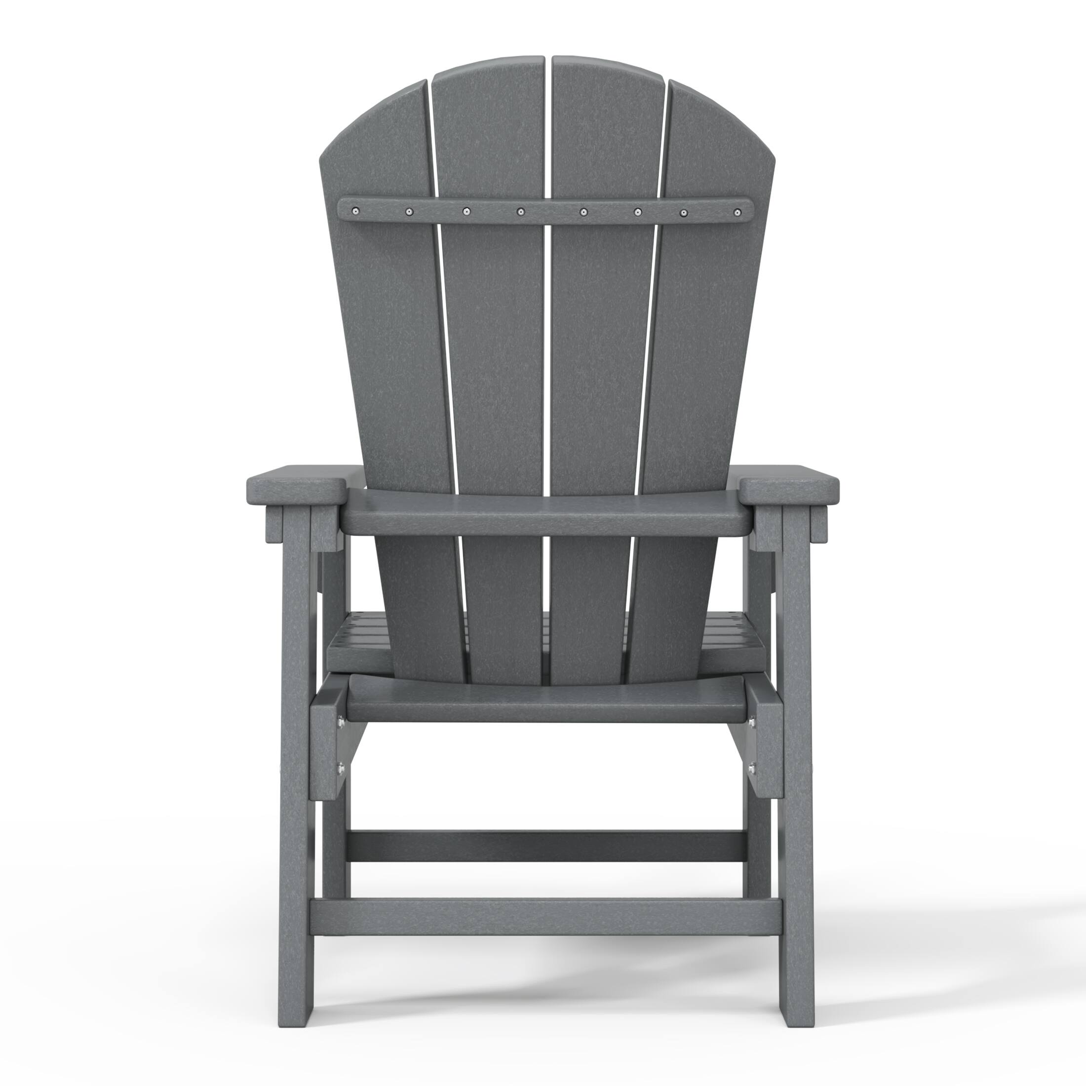 Alt View 3. WestinTrends - WestinTrends Malibu Kids Outdoor HDPE Adirondack Plastic Patio Chair - Gray.