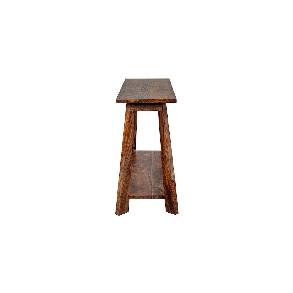 Left. Porter Designs - Kalispell Solid Sheesham Wood Console Table - Brown.