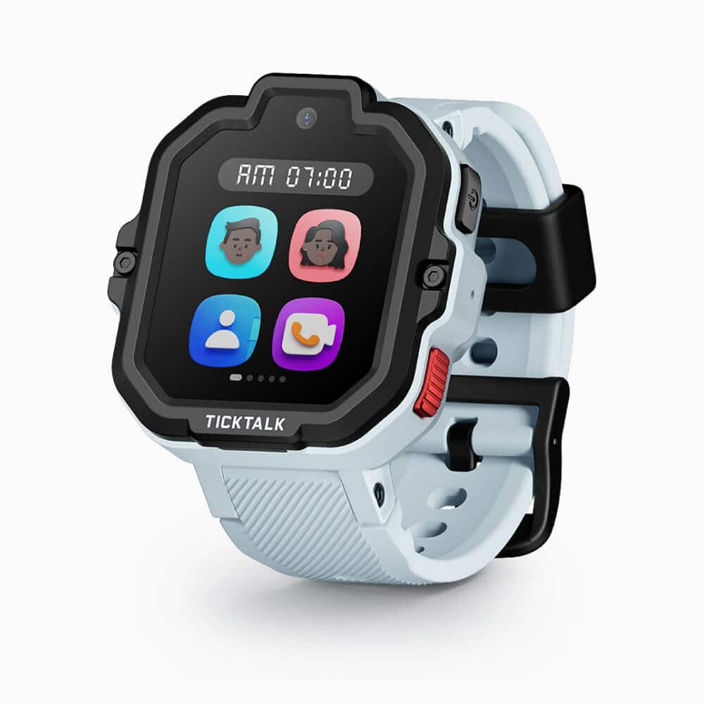 TickTalk - 5 Kids Smartwatch with Voice & Video Call, Text, GPS, SOS & School Mode - T-Mobile - Ash Gray - (2025)