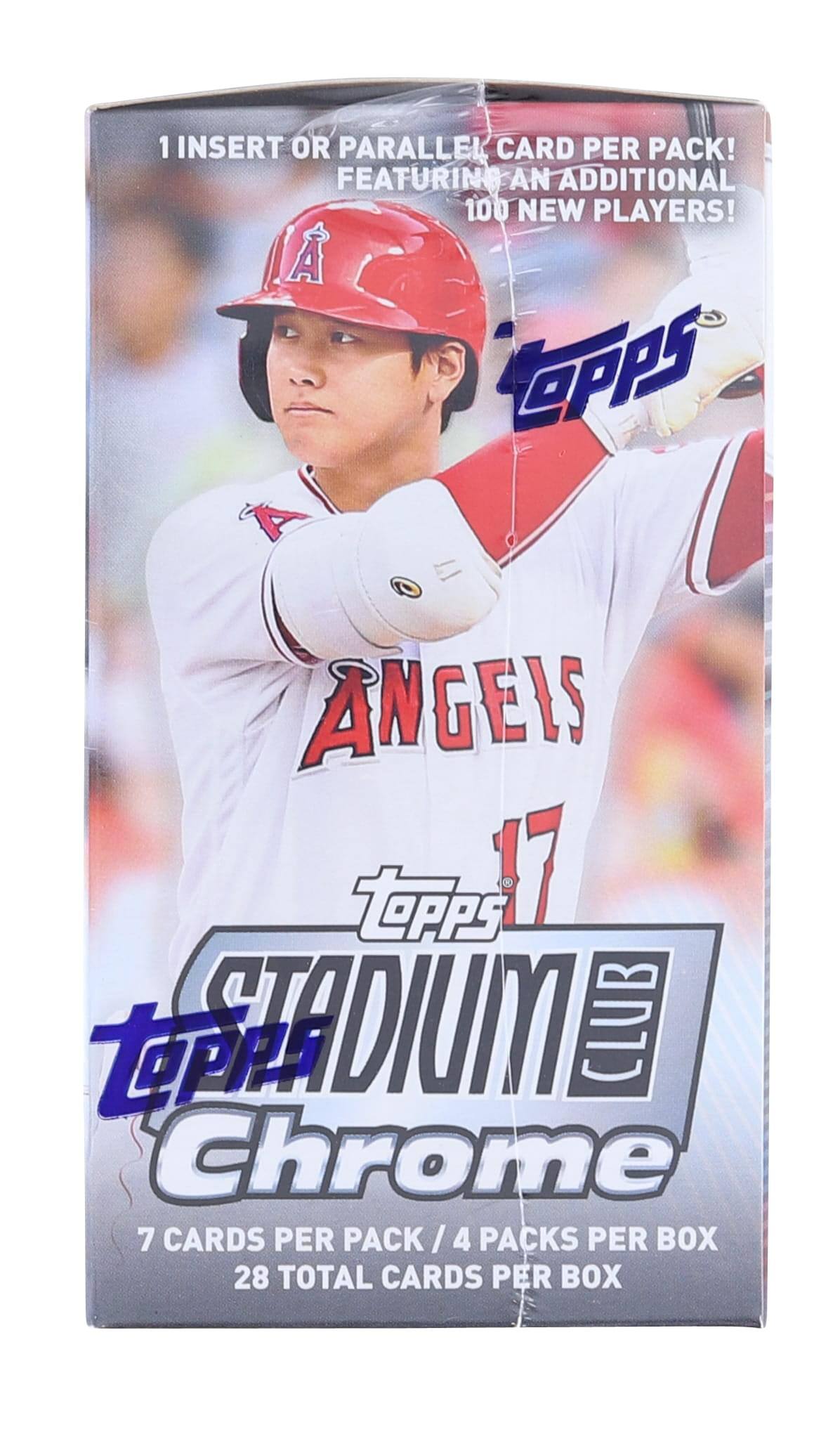 1 INSERT OR PARALLEL CARD PER PACK!  
FEATURING AN ADDITIONAL 100 NEW PLAYERS!  

TOPPS  
STADIUM CLUB  
CHROME  

7 CARDS PER PACK / 4 PACKS PER BOX  
28 TOTAL CARDS PER BOX