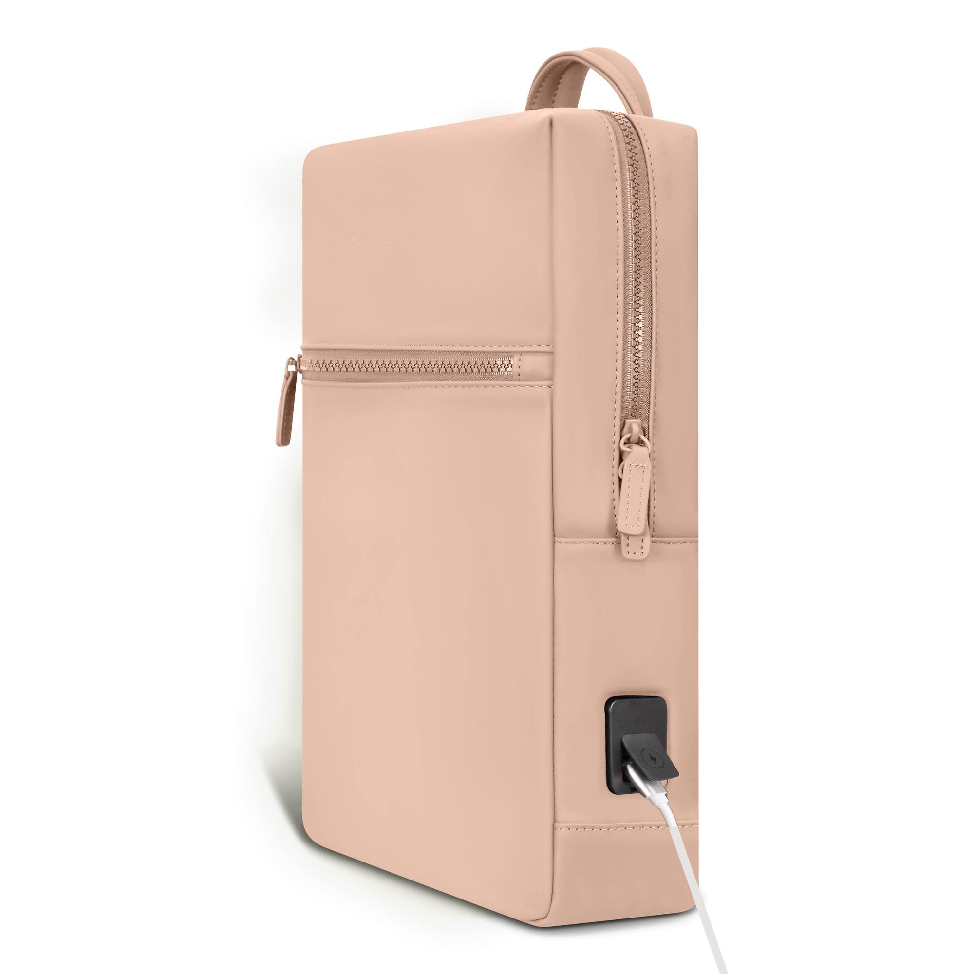 Left. Champs - Onyx Collection - Modern II Laptop Backpack - Nude.