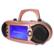 Angle. Emerson - Emerson 7” Bluetooth® DVD Boombox with AM/FM Radio & Stereo Speakers - Rose Gold.