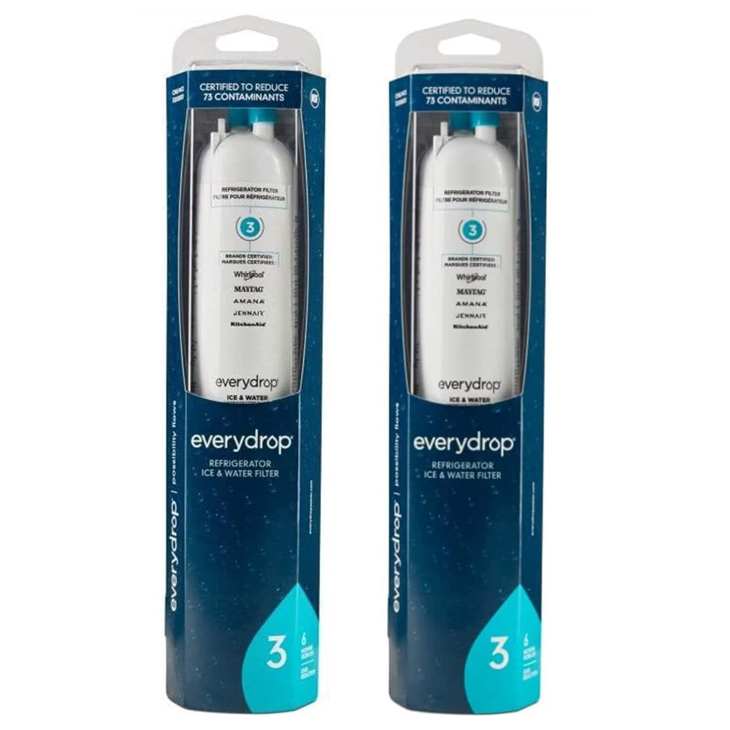 EDR3RXD1 EveryDrop by Whirlpool Refrigerator Water Filter 3, 2PCs