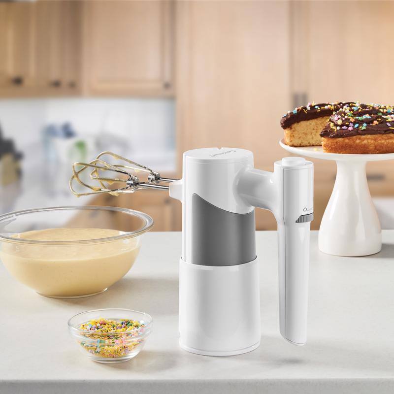 Alt View 2. Cuisinart - White 5 speed Hand Food Mixer - White.