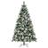 Alt View 19. Costway - 7 FT Pre-Lit Artificial Christmas Tree Hinged with Pine Needles 400 LED Lights - Green/White.