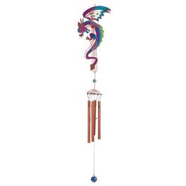 FC Design - 44" Long Purple/Blue Dragon with Sword Wind Chime with Copper Gem Outdoor Patio or Garden Hanging Decoration - Multi-Color