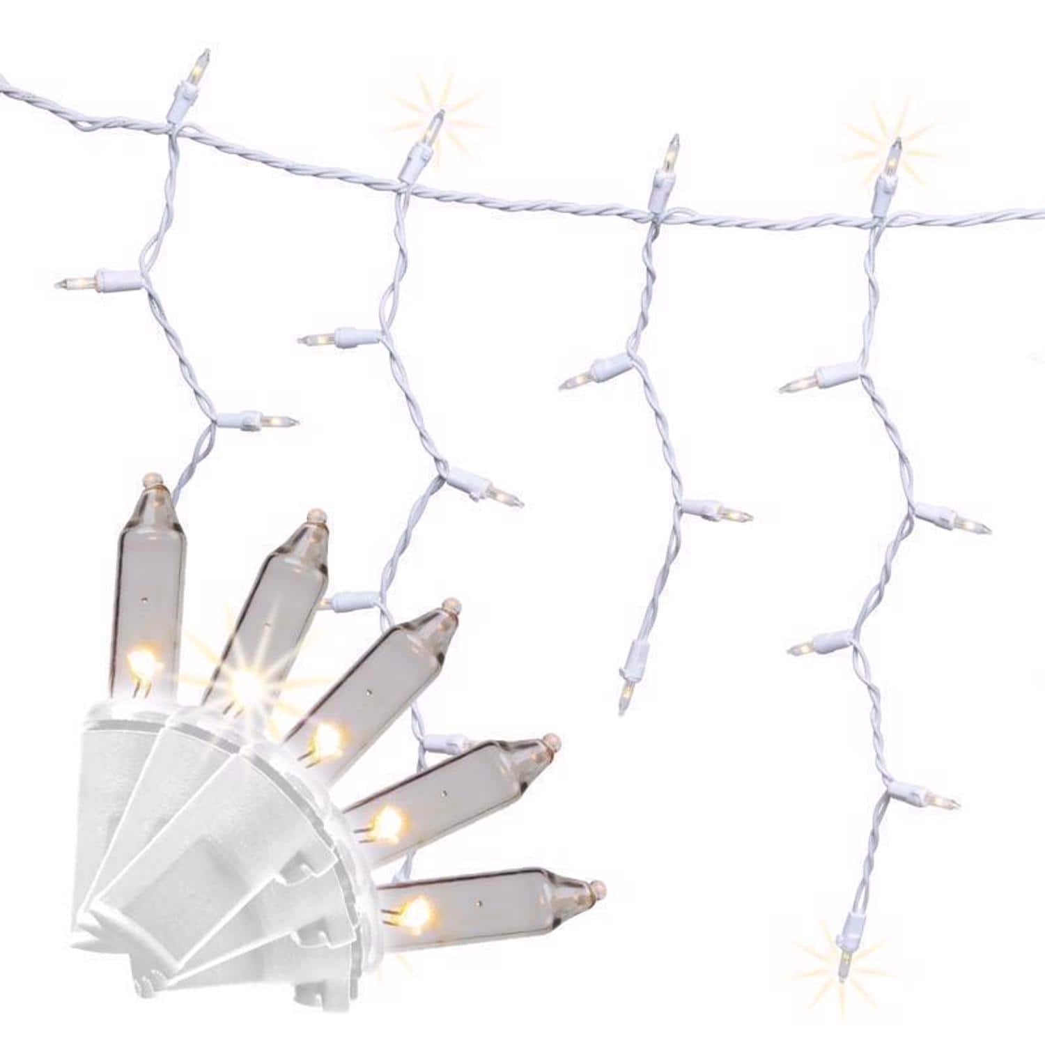 Celebrations - Classic LED T5 Warm White 100 ct Icicle Christmas Lights 6 ft. price history on PriceWatchPro