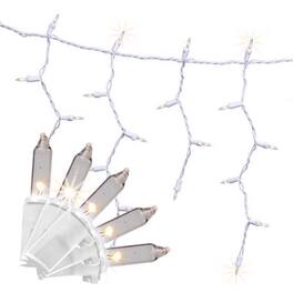Celebrations - Classic LED T5 Warm White 100 ct Icicle Christmas Lights 6 ft.