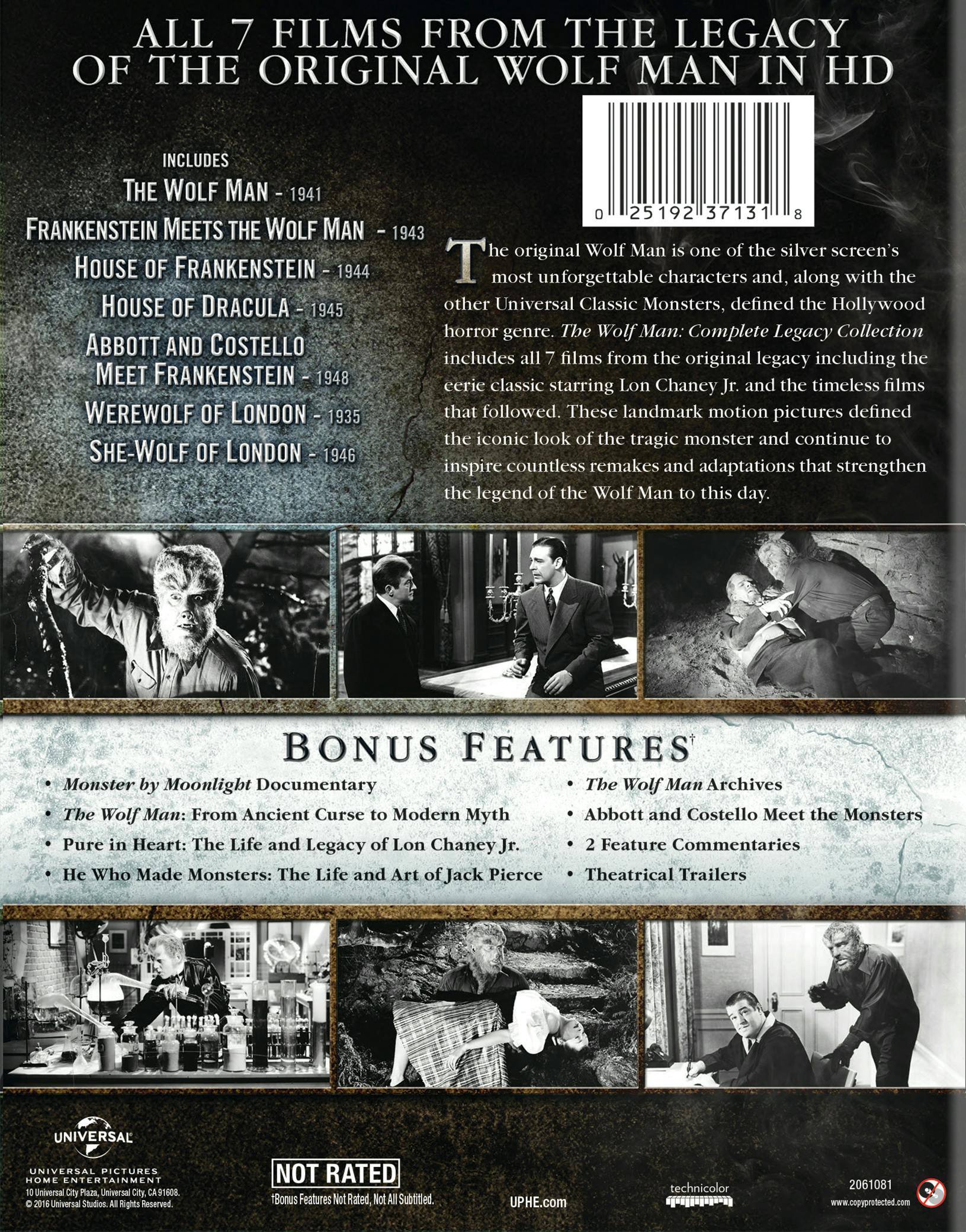 Angle. The Wolf Man: Complete Legacy Collection (Box Set) [Blu-ray].