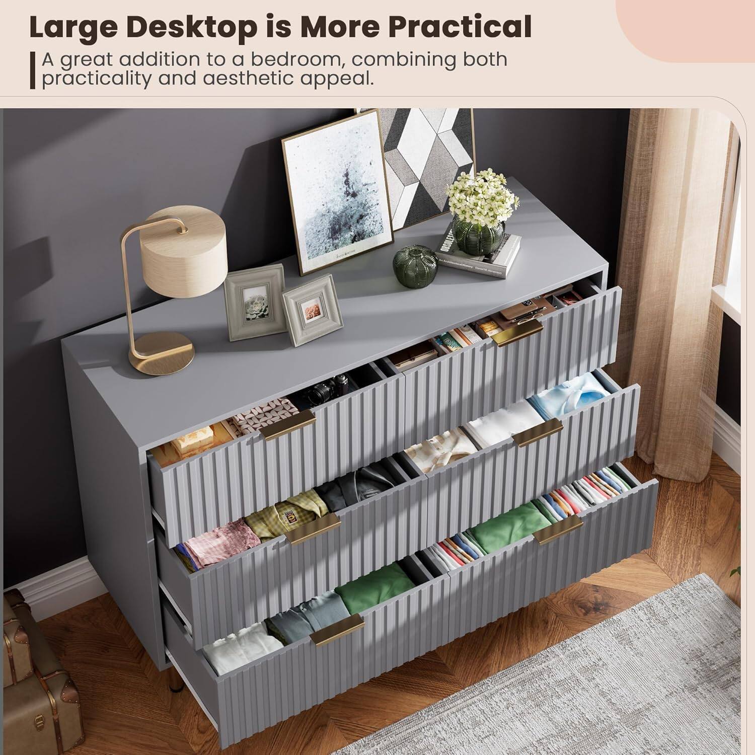 Large Desktop is More Practical

A great addition to a bedroom, combining both practicality and aesthetic appeal.