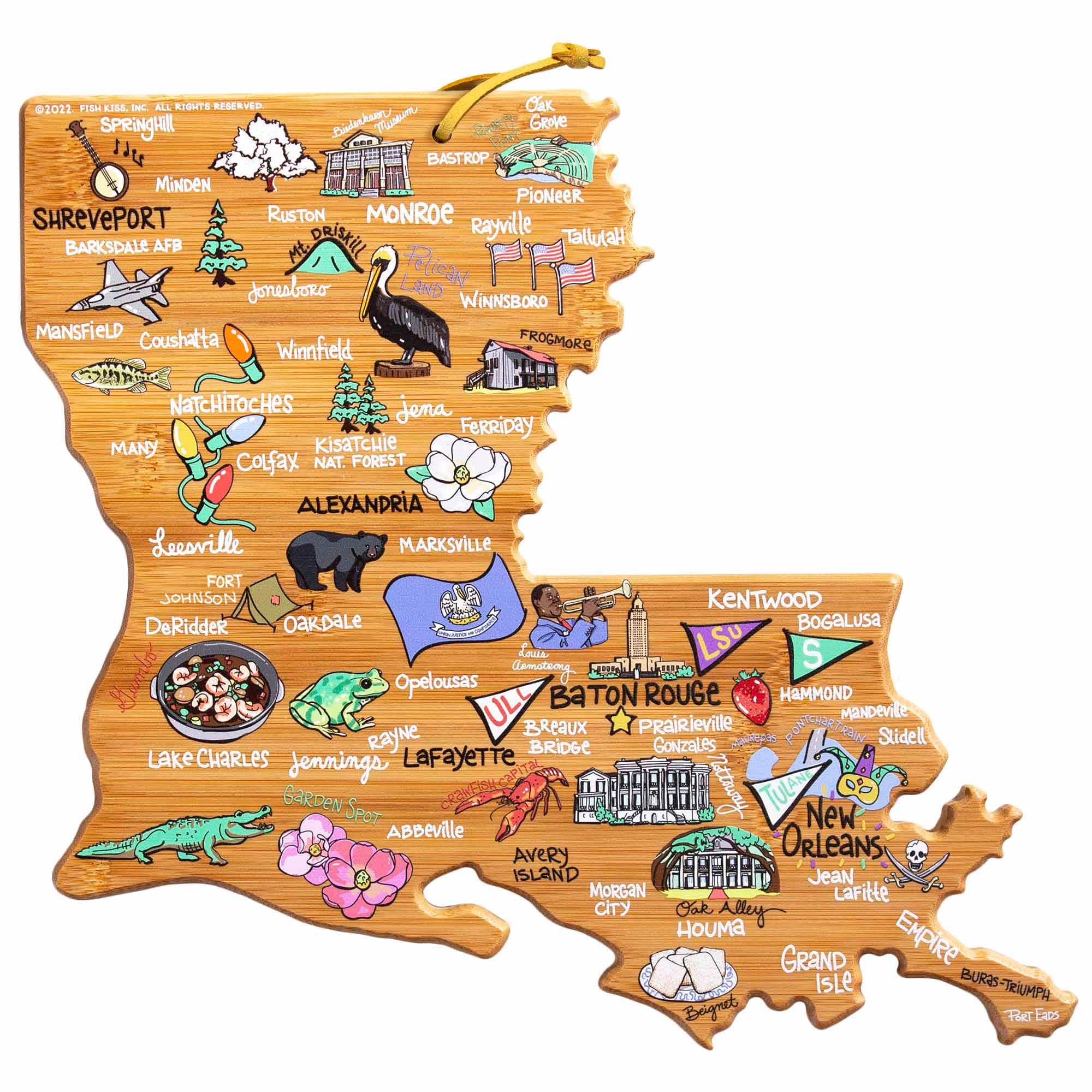 Totally Bamboo - Louisiana Cutting Board with Artwork by Fish Kiss price history on PriceWatchPro