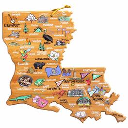 Totally Bamboo - Louisiana Cutting Board with Artwork by Fish Kiss